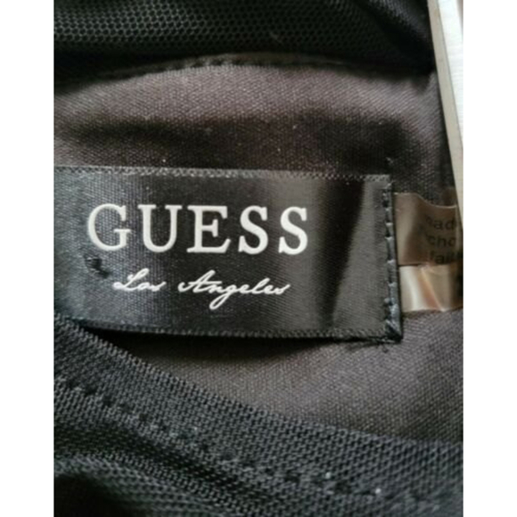 Guess Los Angeles Sheer Panel Upper Black Sleeveless Dress Size 2 - Picture 6 of 12